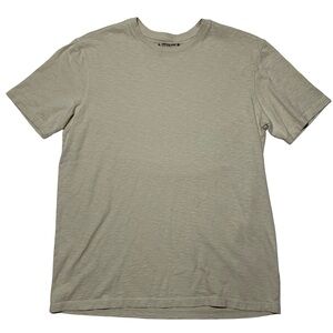 American Giant Premium Crew T Shirt Mens M Beige Short Sleeve Cotton USA